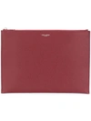 Saint Laurent Paris Zipped Pouch - Red