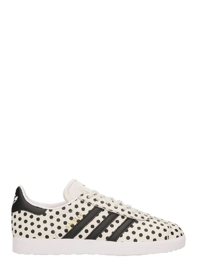 Adidas Originals Gazelle W In Black And White Suede Sneakers In White-black