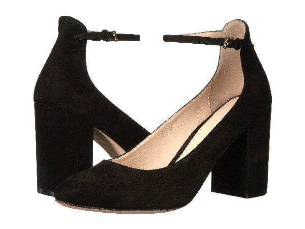cole haan black suede pumps