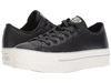 Converse Chuck Taylor® All Star® Platform Leather Ox In Black/silver/star White