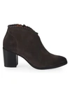 Frye Nora Whipstitch Suede Ankle Boots In Smoke