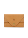 Il Bisonte Uffizi Leather Envelope Card Case In Natural