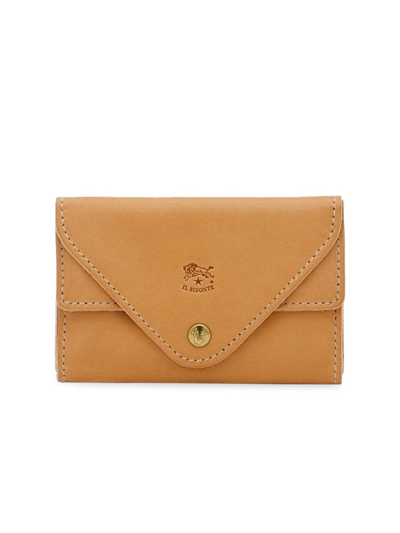 Il Bisonte Women's Classic Leather Keyring Card Holder In Natural