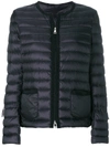Moncler Zipped Fitted Padded Jacket - Black