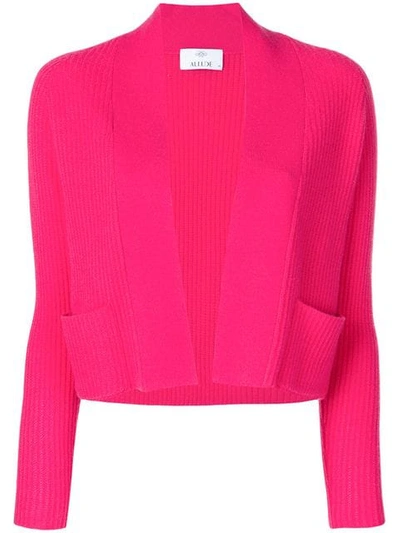 Allude Ribbed Cardigan - Pink