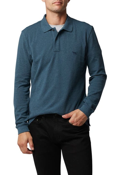 Rodd & Gunn Men's Long-sleeve Pique Polo Shirt In Dark Teal