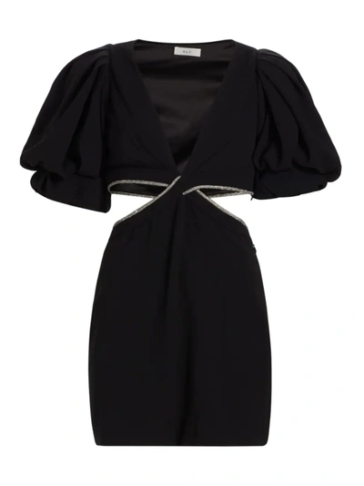 A.l.c Hazel Balloon Sleeve Side Cutout Dress In Black