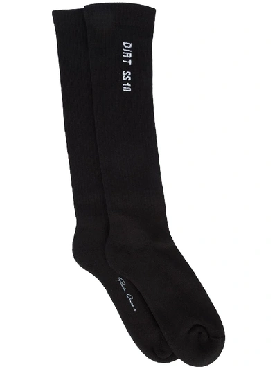 Rick Owens Black 'dirt Ss 18' Socks