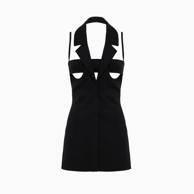 Alessandro Vigilante Tailored Vest Dress In Black