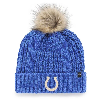 47 ' Royal Indianapolis Colts Meeko Cuffed Knit Hat With Pom