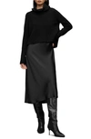 Allsaints Tierny Roll Neck Sweater & Midi Dress In Black