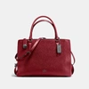 Coach Brooklyn Carryall 34 In Cherry/dark Gunmetal