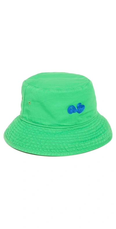 Acne Studios Brimmo Cotton Bucket Hat In Green