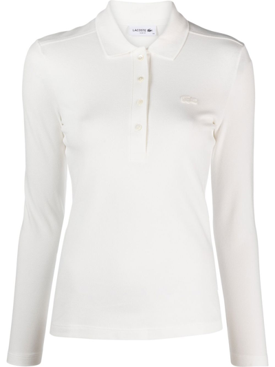 Lacoste Women's Slim Fit L.12.d Stretch Mini Piqué Polo - 32 In White