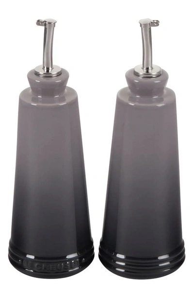 Le Creuset Oyster Signature Oil & Vinegar Set With $5 Credit