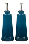 Le Creuset Stoneware Oil & Vinegar Set In Deep Teal