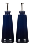 Le Creuset Stoneware Oil & Vinegar Set In Indigo