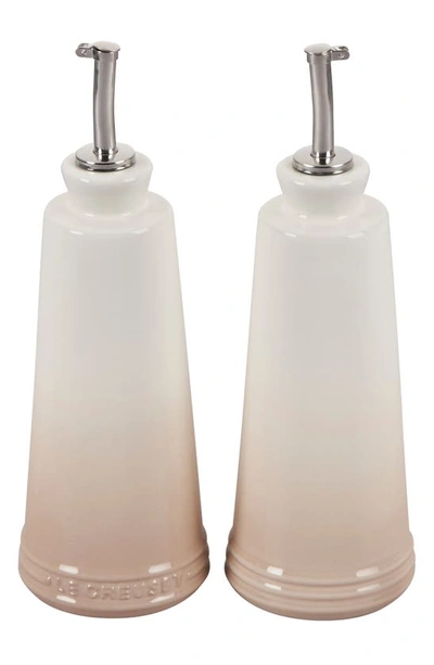 Le Creuset Meringue Signature Oil & Vinegar Set With $5 Credit In Meringue