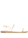 Ancient Greek Sandals Clio Double-strap Leather Sandals In Off White
