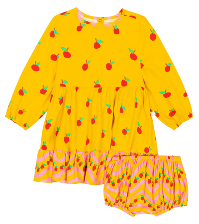 Stella Mccartney Baby Girl's Apples Twill Dress & Bloomers Set In Yellow