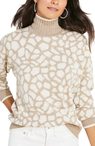 Vineyard Vines Jacquard Double-knit Pullover Sweater In Sand