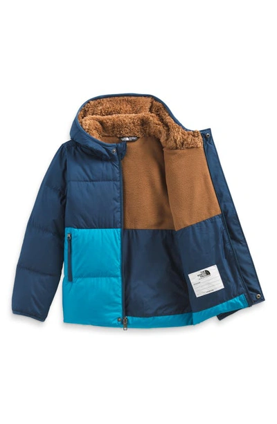The North Face Kids' Water Repellent 600 Fill Power Down Puffer Jacket In Shady Blue