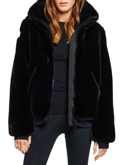 Sam Wind Resistant And Water Repellent Faux Fur Denver Jacket In Black