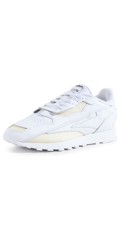 Maison Margiela Margiela X Reebok Classic Leather Track Sneakers In White