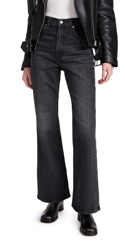 Levi's Women's 70s High-rise Flare-leg Jeans In Black