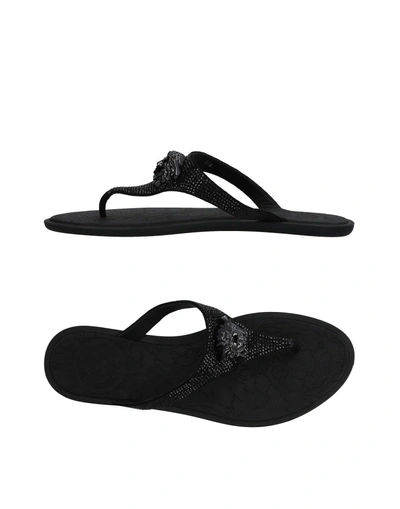 Versace Flip Flops In Black