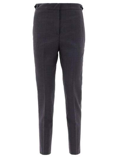 Aspesi Cropped Tailored Trousers In Grey