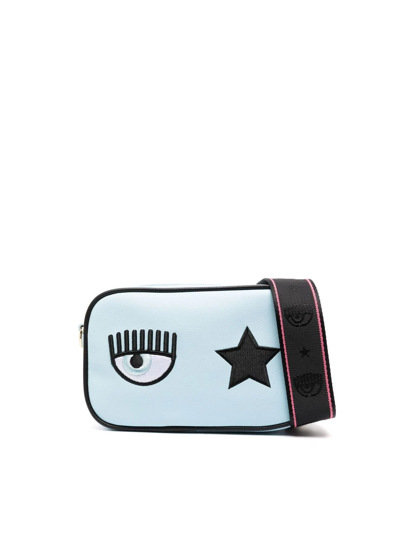 Chiara Ferragni Eye/star Pochette In Baby Blue