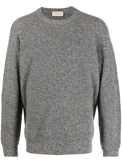 John Smedley Ribbed-knit Jumper In Grey
