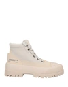 Diesel Side Logo-print Ankle Boots In White