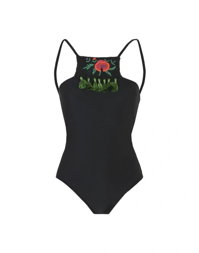 Água De Coco One-piece Swimsuits In Black