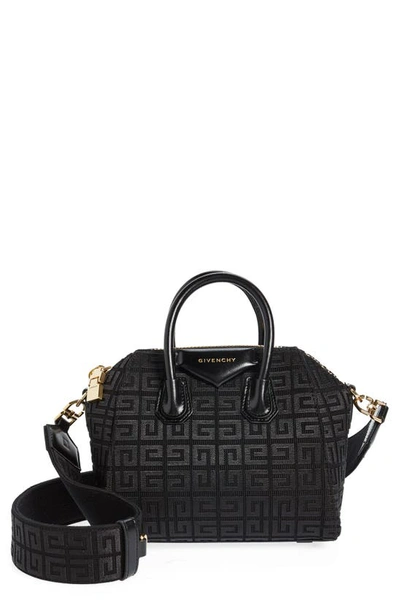 Givenchy Mini Antigona Monogram Top-handle Bag In Black