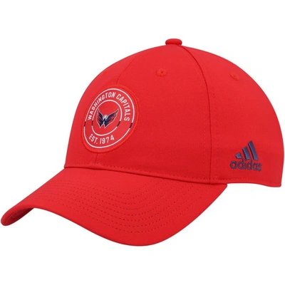 Adidas Originals Adidas Red Washington Capitals Team Circle Slouch Adjustable Hat