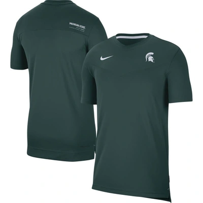 Nike Green Michigan State Spartans 2022 Coaches Uv Performance T-shirt