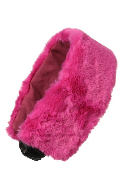 Apparis Eleni Faux Fur Headband In Confetti Pink