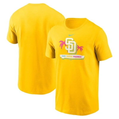 Nike Yellow San Diego Padres 2022 City Connect Graphic T-shirt In Gold