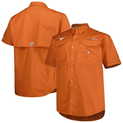 Columbia Men's  Texas Orange Texas Longhorns Big And Tall Bonehead Logo Button-up Shirt