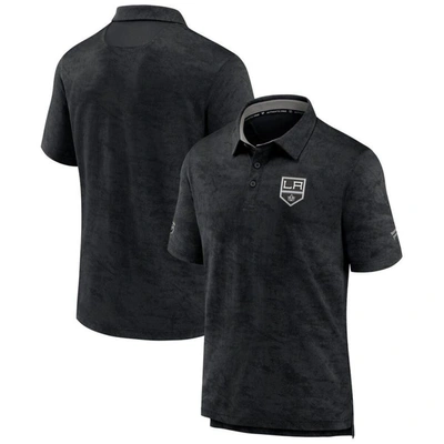 Fanatics Branded Black Los Angeles Kings Authentic Pro Rink Polo