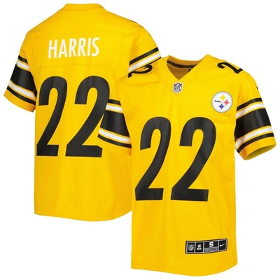 Nike Kids' Youth  Najee Harris Gold Pittsburgh Steelers Inverted Game Jersey