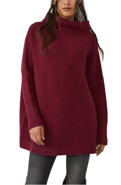 Free People Ottoman Slouchy Tunic In Pomegranate Wine