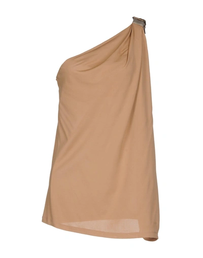 Alberta Ferretti Top In Camel