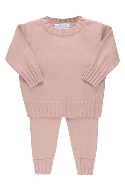 Feltman Brothers Babies' Remi Ribbed Sweater & Pants Set In Mauve
