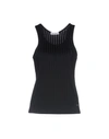 Rabanne Tank Tops In Black