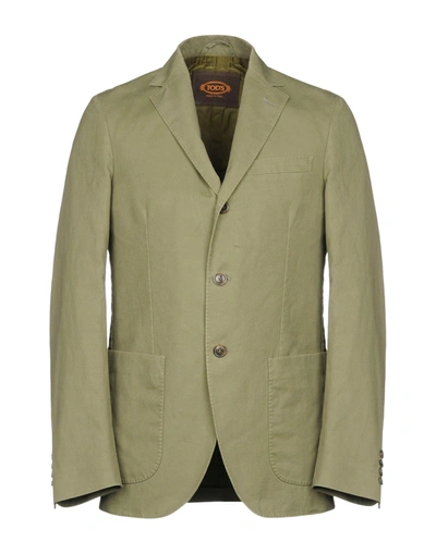 Tod's Suit Jackets In Military Green