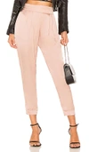 Enza Costa Pleated Jogger In Rose