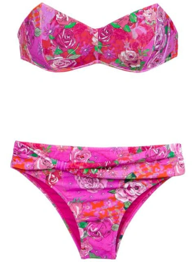 Amir Slama Bandeau Bikini Set In Pink